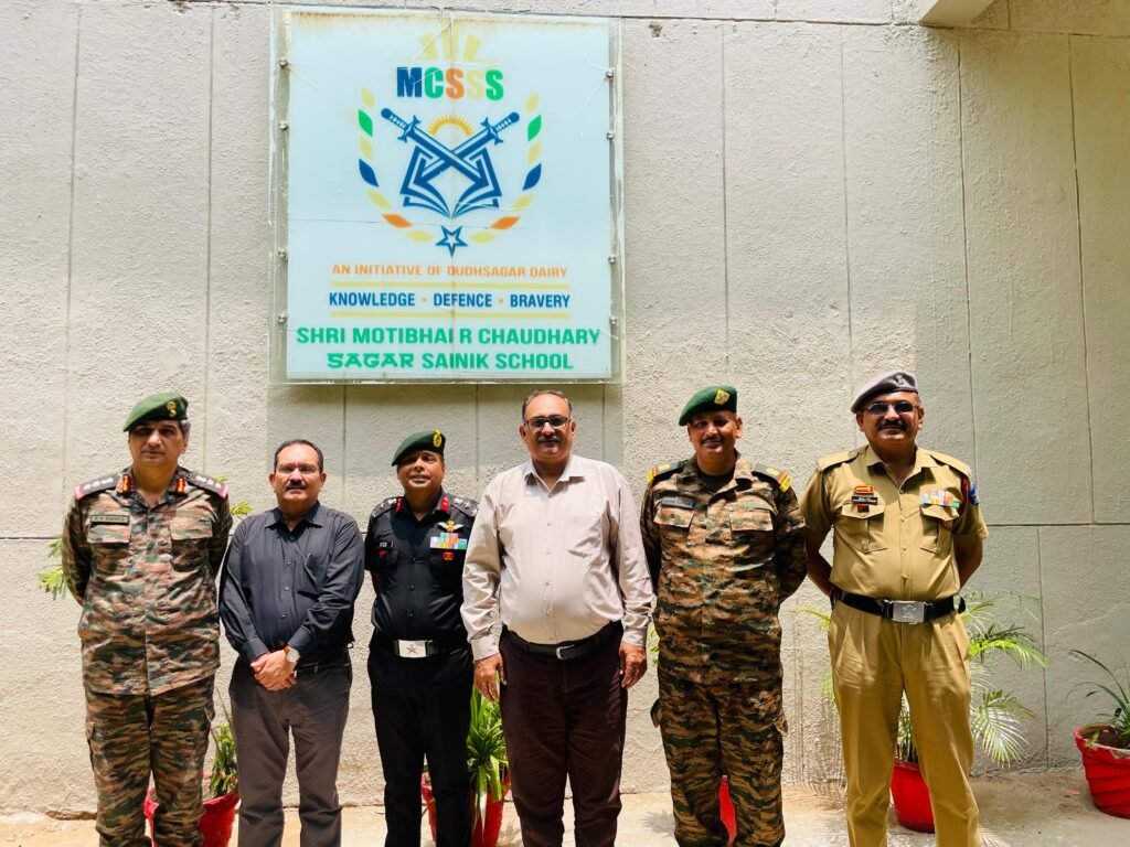 Honored to receive Brigadier N V Nath and Colonel Dhaiya at our School who are Gujarat NCC Commanding Officer at present